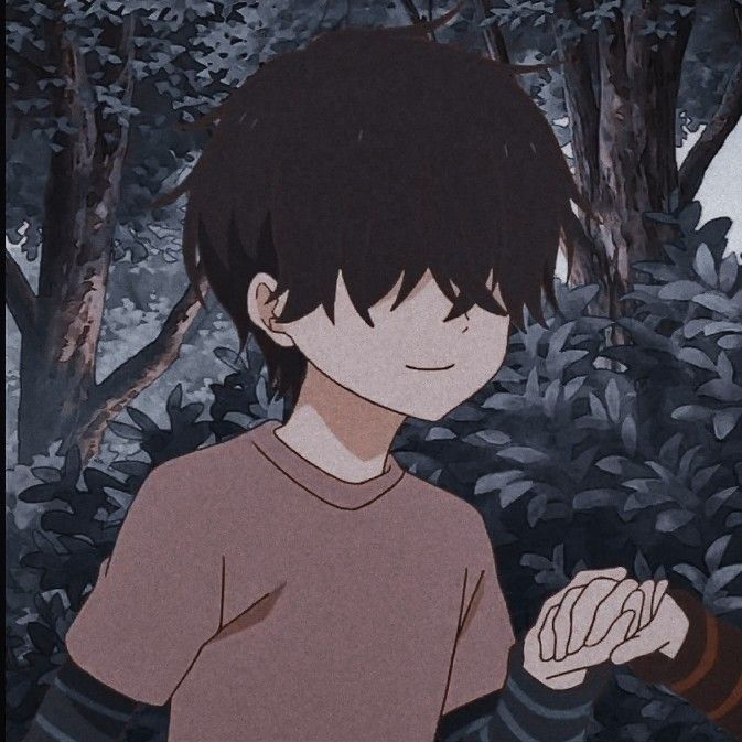 anime pfp boy with black hair