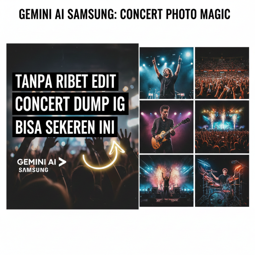 Bikin Concert Dump IG Estetik Pakai Gemini AI Samsung
